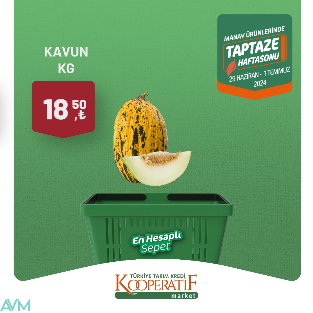 Tarım Kredi Kooperatif Market 29 Haziran Manav Kataloğu