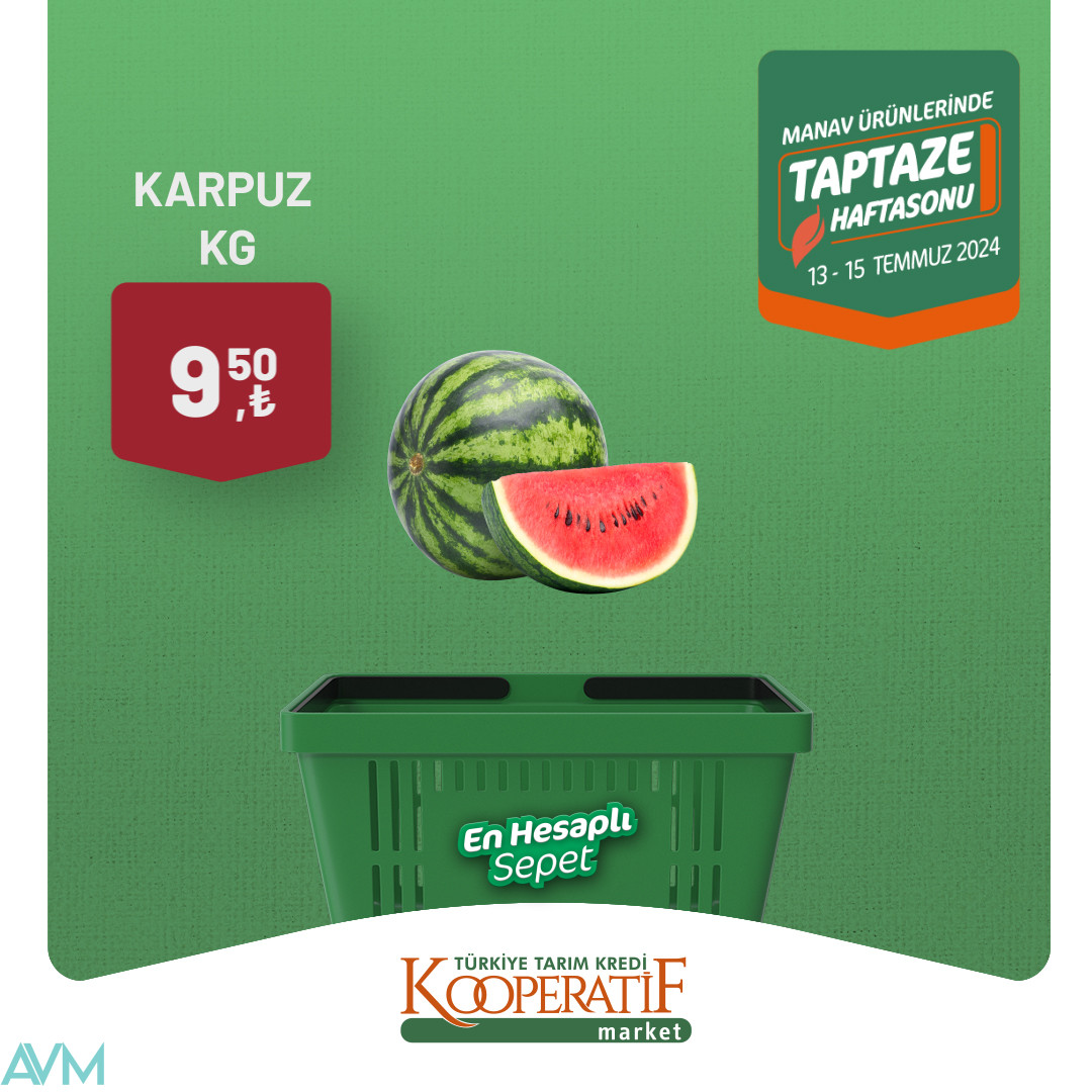 Tarım Kredi Kooperatif Market 13 Temmuz Manav Kataloğu