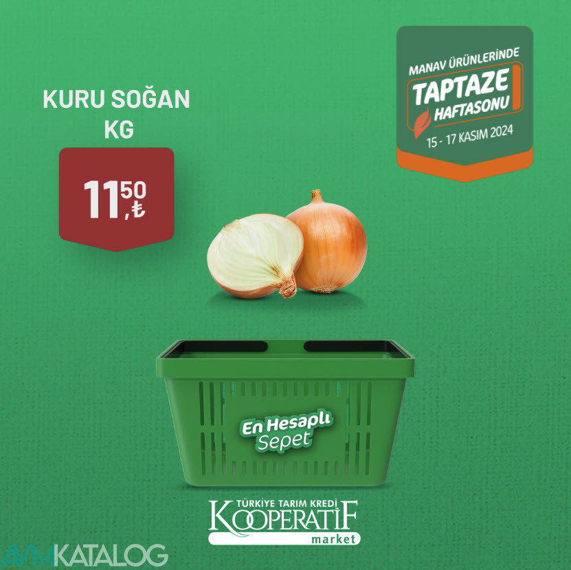 Tarım Kredi Kooperatif Market 15 Kasım Manav Kataloğu